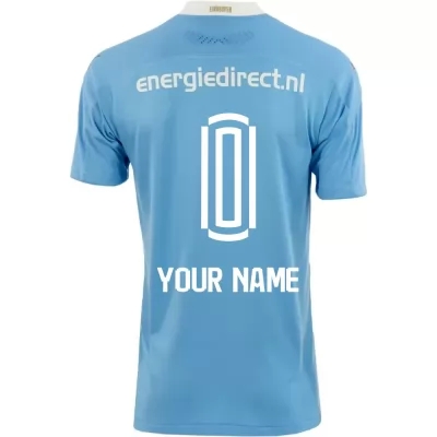 Herren Fußball Dein Name #0 Auswärtstrikot Blau Trikot 2020/21 Hemd