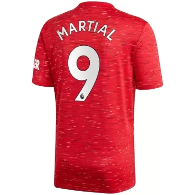 Herren Fußball Anthony Martial #9 Heimtrikot Rot Trikot 2020/21 Hemd