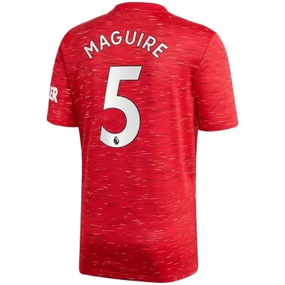 Herren Fußball Harry Maguire #5 Heimtrikot Rot Trikot 2020/21 Hemd