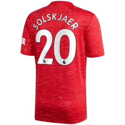 Herren Fußball Ole Gunnar Solskjaer #20 Heimtrikot Rot Trikot 2020/21 Hemd