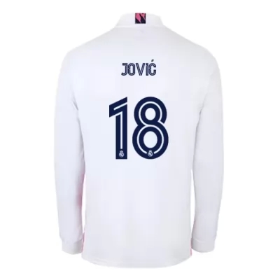 Herren Fußball Luka Jovic #18 Heimtrikot Weiß Trikot 2020/21 Hemd