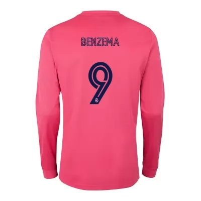 Herren Fußball Karim Benzema #9 Auswärtstrikot Rosa Trikot 2020/21 Hemd