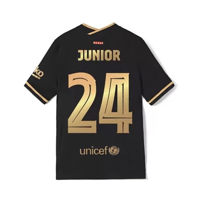 Herren Fußball Junior Firpo #24 Auswärtstrikot Schwarz Trikot 2020/21 Hemd