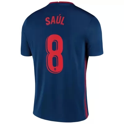 Herren Fußball Saul Niguez #8 Auswärtstrikot Königsblau Trikot 2020/21 Hemd