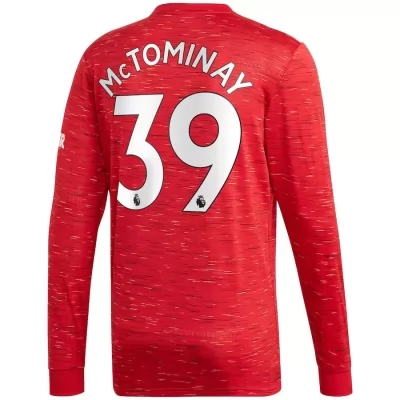 Herren Fußball Scott Mctominay #39 Heimtrikot Rot Long Sleeved Shirt 2020/21 Hemd