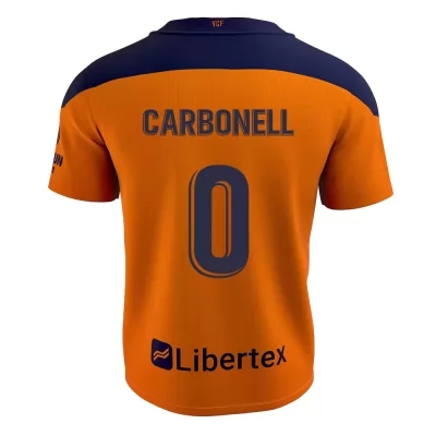 Herren Fußball Àlex Carbonell #0 Auswärtstrikot Orange Trikot 2020/21 Hemd