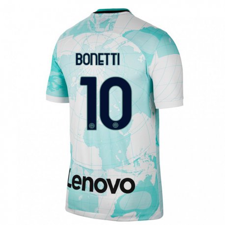 Kandiny Kinder Tatiana Bonetti #10 Hellgrün Weiß Ausweichtrikot Trikot 2022/23 T-shirt