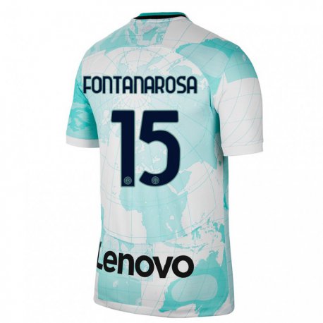 Kandiny Kinder Alessandro Fontanarosa #15 Hellgrün Weiß Ausweichtrikot Trikot 2022/23 T-shirt