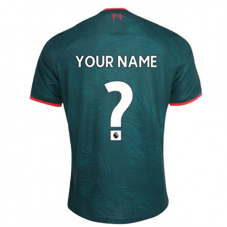 Kandiny Kinder Ihren Namen #0 Dunkelgrün Ausweichtrikot Trikot 2022/23 T-shirt