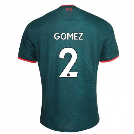 Kandiny Kinder Joe Gomez #2 Dunkelgrün Ausweichtrikot Trikot 2022/23 T-shirt