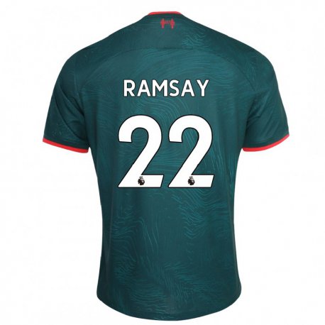 Kandiny Kinder Calvin Ramsay #22 Dunkelgrün Ausweichtrikot Trikot 2022/23 T-shirt
