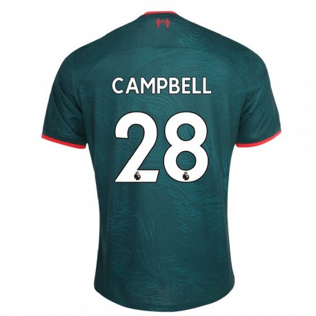 Kandiny Kinder Megan Campbell #28 Dunkelgrün Ausweichtrikot Trikot 2022/23 T-shirt