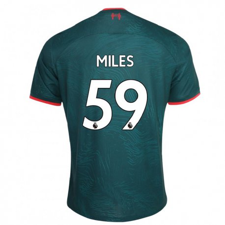 Kandiny Kinder Terence Miles #59 Dunkelgrün Ausweichtrikot Trikot 2022/23 T-shirt