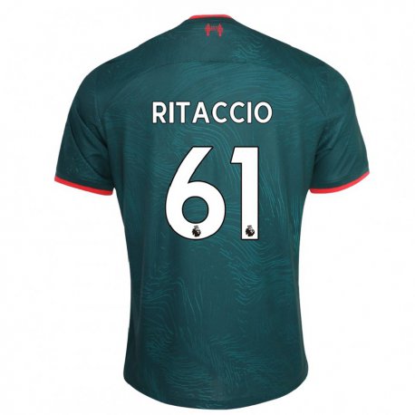 Kandiny Kinder Matteo Ritaccio #61 Dunkelgrün Ausweichtrikot Trikot 2022/23 T-shirt