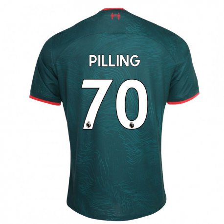 Kandiny Kinder Tommy Pilling #70 Dunkelgrün Ausweichtrikot Trikot 2022/23 T-shirt
