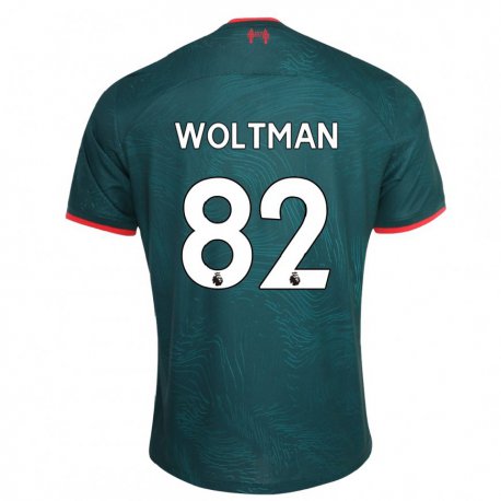 Kandiny Kinder Max Woltman #82 Dunkelgrün Ausweichtrikot Trikot 2022/23 T-shirt