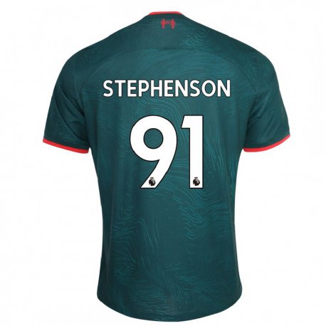 Kandiny Kinder Luca Stephenson #91 Dunkelgrün Ausweichtrikot Trikot 2022/23 T-shirt