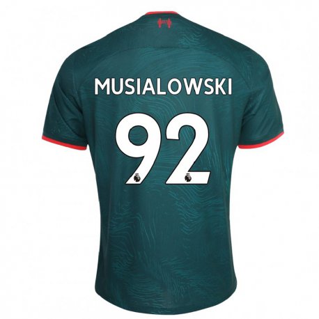 Kandiny Kinder Mateusz Musialowski #92 Dunkelgrün Ausweichtrikot Trikot 2022/23 T-shirt