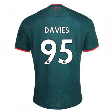 Kandiny Kinder Harvey Davies #95 Dunkelgrün Ausweichtrikot Trikot 2022/23 T-shirt