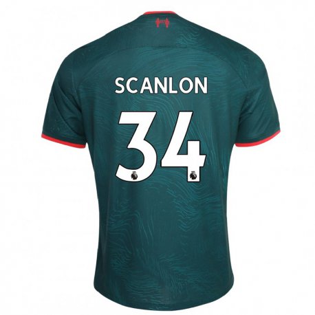 Kandiny Kinder Calum Scanlon #34 Dunkelgrün Ausweichtrikot Trikot 2022/23 T-shirt