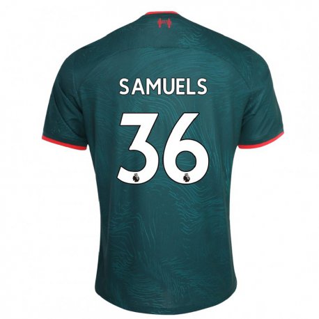 Kandiny Kinder Kerron Samuels #36 Dunkelgrün Ausweichtrikot Trikot 2022/23 T-shirt