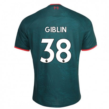 Kandiny Kinder Nathan Giblin #38 Dunkelgrün Ausweichtrikot Trikot 2022/23 T-shirt