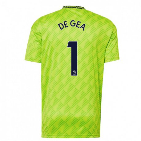 Kandiny Kinder David De Gea #1 Hellgrün Ausweichtrikot Trikot 2022/23 T-shirt