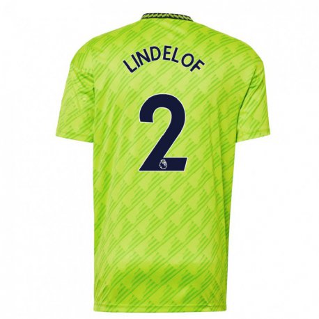 Kandiny Kinder Victor Lindelof #2 Hellgrün Ausweichtrikot Trikot 2022/23 T-shirt