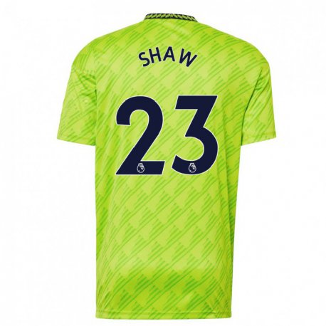 Kandiny Kinder Luke Shaw #23 Hellgrün Ausweichtrikot Trikot 2022/23 T-shirt