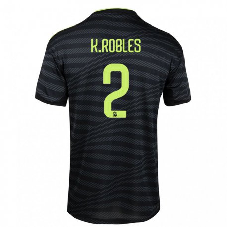 Kandiny Kinder Kenti Robles #2 Schwarz Dunkelgrau Ausweichtrikot Trikot 2022/23 T-shirt