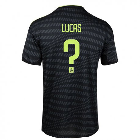 Kandiny Kinder Nestor Lucas #0 Schwarz Dunkelgrau Ausweichtrikot Trikot 2022/23 T-shirt