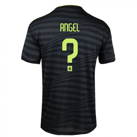 Kandiny Kinder Manuel Angel #0 Schwarz Dunkelgrau Ausweichtrikot Trikot 2022/23 T-shirt