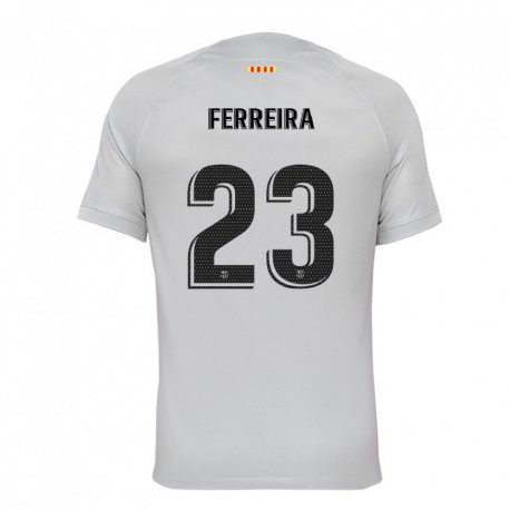 Kandiny Kinder Geyse Ferreira #23 Grau Rot Blau Ausweichtrikot Trikot 2022/23 T-shirt