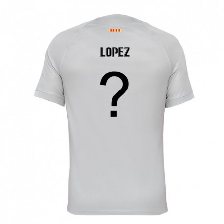 Kandiny Kinder Fermin Lopez #0 Grau Rot Blau Ausweichtrikot Trikot 2022/23 T-shirt