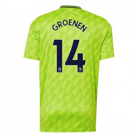 Kandiny Kinder Jackie Groenen #14 Hellgrün Ausweichtrikot Trikot 2022/23 T-shirt