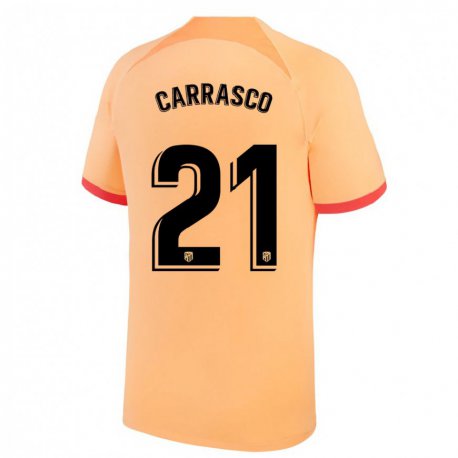 Kandiny Kinder Yannick Carrasco #21 Hellorange Ausweichtrikot Trikot 2022/23 T-shirt
