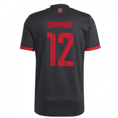 Kandiny Kinder Sydney Lohmann #12 Schwarz Und Rot Ausweichtrikot Trikot 2022/23 T-shirt