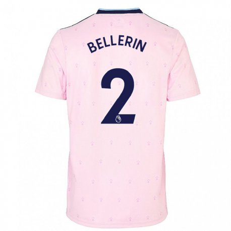 Kandiny Kinder Hector Bellerin #2 Rosa Marine Ausweichtrikot Trikot 2022/23 T-shirt