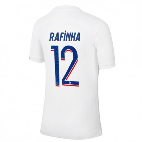 Kandiny Kinder Rafinha #12 Weiß Blau Ausweichtrikot Trikot 2022/23 T-shirt