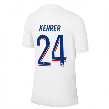 Kandiny Kinder Thilo Kehrer #24 Weiß Blau Ausweichtrikot Trikot 2022/23 T-shirt