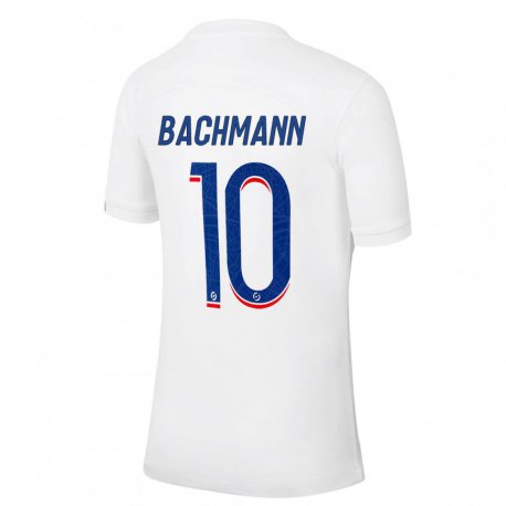 Kandiny Kinder Ramona Bachmann #10 Weiß Blau Ausweichtrikot Trikot 2022/23 T-shirt