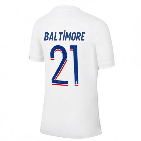 Kandiny Kinder Sandy Baltimore #21 Weiß Blau Ausweichtrikot Trikot 2022/23 T-shirt