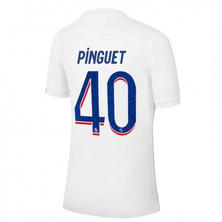 Kandiny Kinder Alice Pinguet #40 Weiß Blau Ausweichtrikot Trikot 2022/23 T-shirt