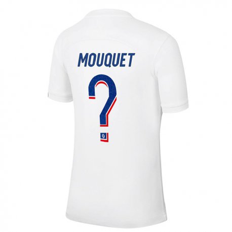 Kandiny Kinder Louis Mouquet #0 Weiß Blau Ausweichtrikot Trikot 2022/23 T-shirt