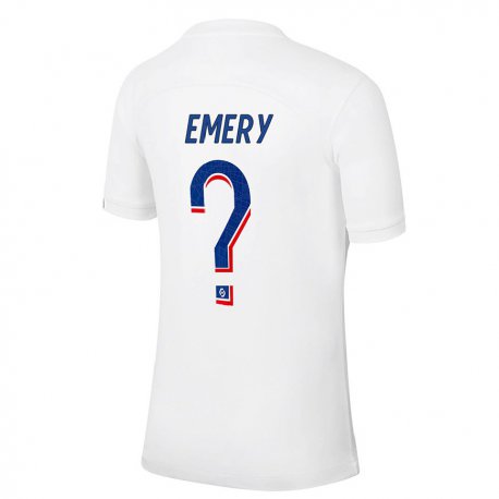Kandiny Kinder Warren Zaire Emery #0 Weiß Blau Ausweichtrikot Trikot 2022/23 T-shirt