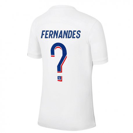 Kandiny Kinder Rafael Fernandes #0 Weiß Blau Ausweichtrikot Trikot 2022/23 T-shirt