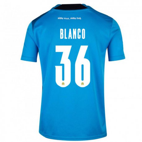 Kandiny Kinder Ruben Blanco #36 Dunkelblau Weiß Ausweichtrikot Trikot 2022/23 T-shirt