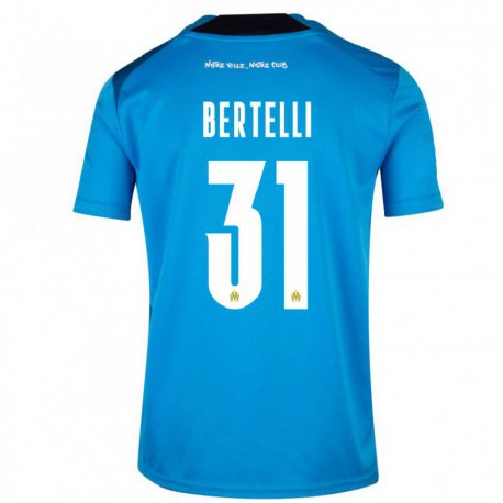 Kandiny Kinder Ugo Bertelli #31 Dunkelblau Weiß Ausweichtrikot Trikot 2022/23 T-shirt