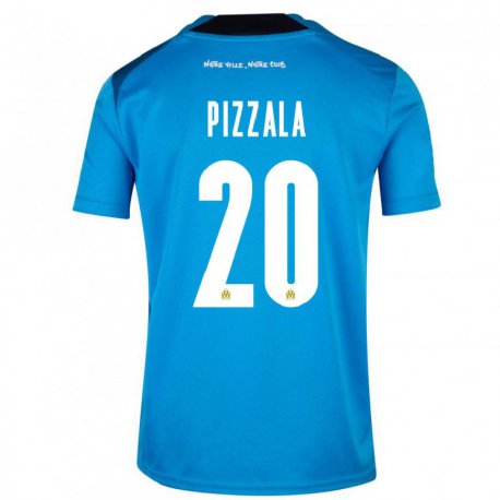 Kandiny Kinder Caroline Pizzala #20 Dunkelblau Weiß Ausweichtrikot Trikot 2022/23 T-shirt