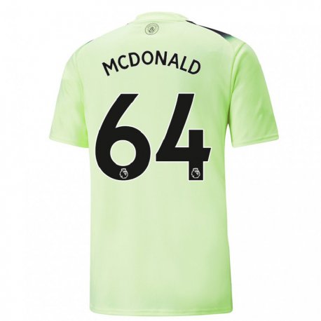 Kandiny Kinder Rowan Mcdonald #64 Grün Dunkelgrau Ausweichtrikot Trikot 2022/23 T-shirt